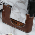 1/4 inch Thread PU Leather Camera Half Case Base for Leica Q2, For Leica Q2