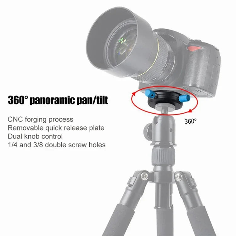 BEXIN QR-02 360 Degree Rotation Quick Release Head Camera Tripod Base Plate, QR-02 360