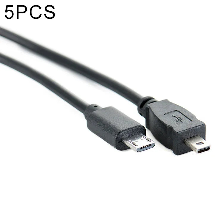 5 PCS 30cm Micro USB to Mini 8 Pin USB OTG Phone Data Cable for Nikon, Micro  to Mini 8 Pin For Nikon
