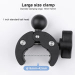 360 Rotation Adjustable Action Camera Bike Motorcycle Handlebar Holder with Phone Clamp, Standard Version with Phone Clamp