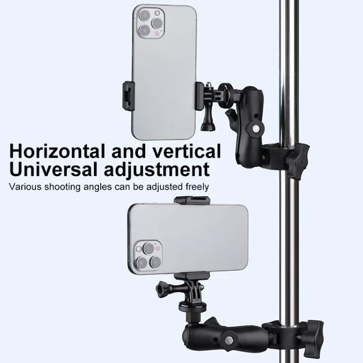 Extended Version 360 Rotation Adjustable Action Camera Bike Motorcycle Handlebar Holder, Extended Version