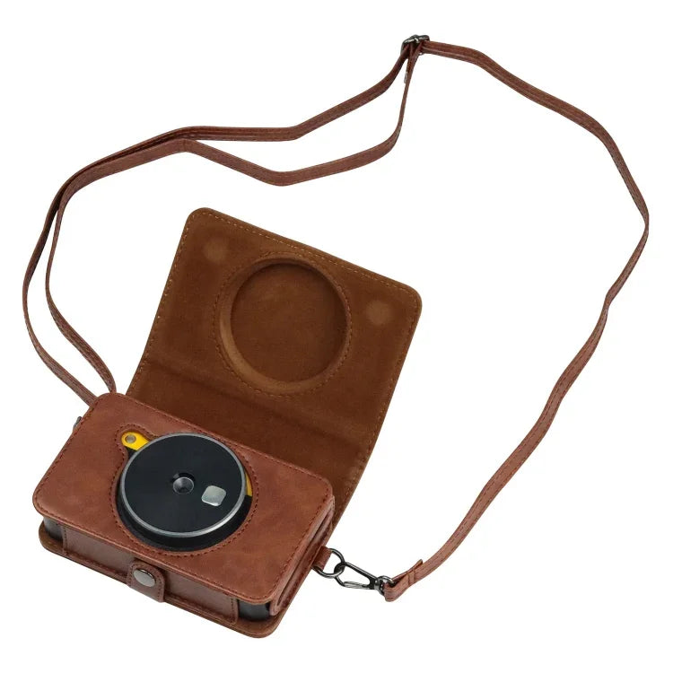 For Kodak Mini Shot2 Retro / C210R instax Full Body Camera PU Leather Case Bag with Strap, For Kodak Mini Shot2 Retro / C210R