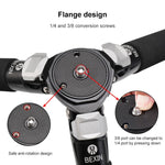 BEXIN RC294 Portable Collapsible Carbon Fiber Camera Tripod with K44 Panoramic BallHead, RC294+K44