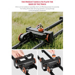 YELANGU YLG0119A 60cm Splicing Slide Rail Track + Trolley Rail Buckle for SLR Cameras / Video Cameras, 60cm Rail Track + Rail Buckle