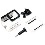For GoPro HERO6 /5 Skeleton Housing Protective Case + Hollow Back Cover with Buckle Basic Mount & Screw, No Need to Disassemble Lens, Hollow Back Cover
