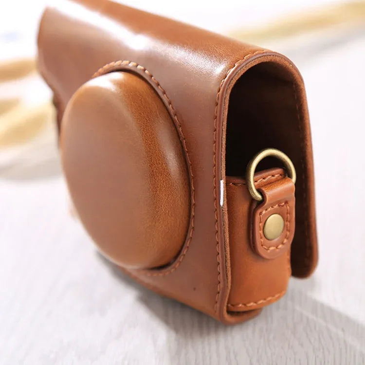 Full Body Camera PU Leather Case Bag with Strap for Canon G9X / G9X II, For G9X