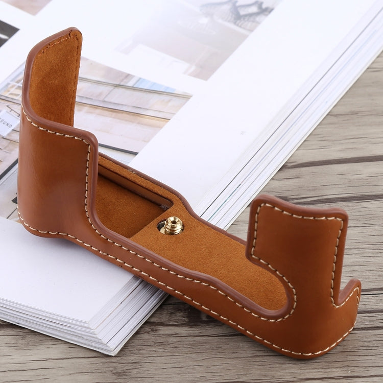 1/4 inch Thread PU Leather Camera Half Case Base for FUJIFILM X-T10 / X-T20, For FUJIFILM  XT10, For FUJIFILM XT10