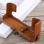 1/4 inch Thread PU Leather Camera Half Case Base for FUJIFILM X-T10 / X-T20, For FUJIFILM  XT10, For FUJIFILM XT10