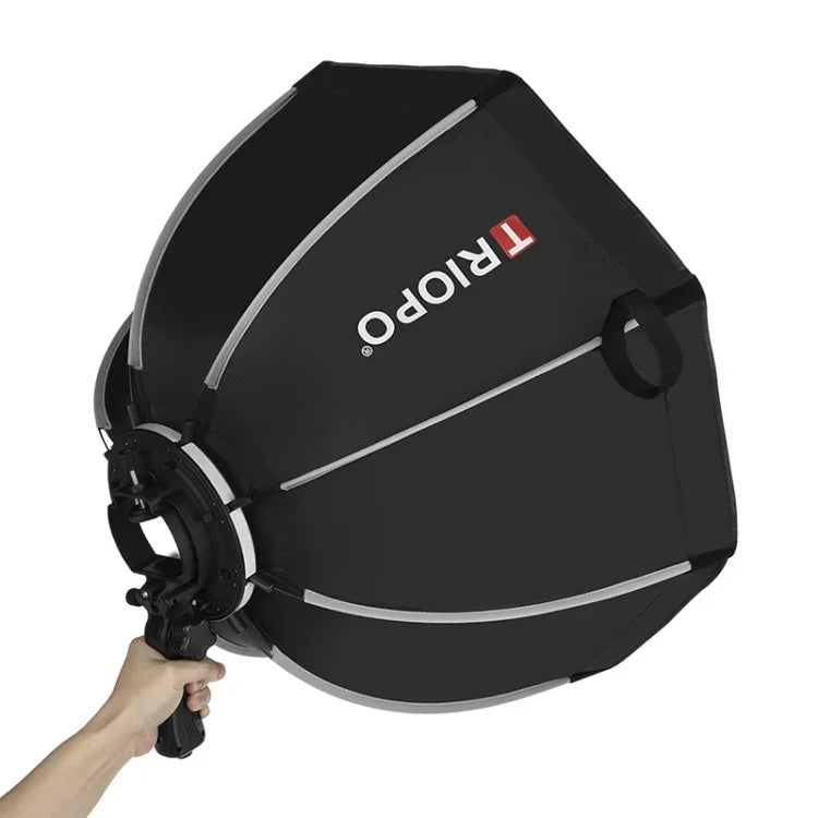 TRIOPO KS55 55cm Speedlite Flash Octagon Parabolic Softbox Diffuser with Bracket Mount Handle, KS55