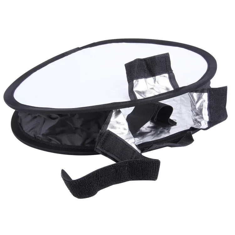30cm Universal Round Style Flash Folding Soft Box, Without Flash Light Holder(Black + White), 30cm Round Style