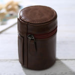 Small Lens Case Zippered PU Leather Pouch Box for DSLR Camera Lens, Size: 11x8x8cm, 11 x 8cm (Brown), 11 x 8cm (Coffee), 11 x 8cm (Black)