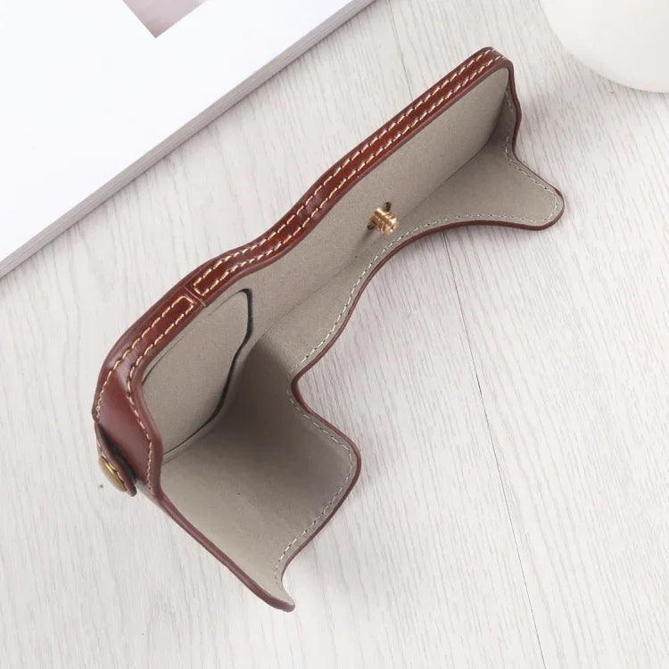 1/4 inch Thread PU Leather Camera Half Case Base for Canon EOS R, For Canon R