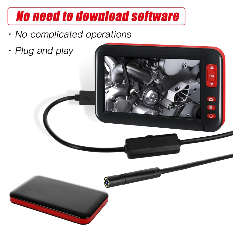 P20 4.3 Inch Screen Display HD1080P Inspection Endoscope with 8 LEDs, Length: 10m, Lens Diameter: 8mm, Hard Line, Length: 10m, Hard Line