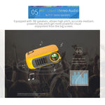 A2000 Portable Projector 800 Lumen LCD Home Theater Video Projector, Support 1080P, AU Plug, AU Plug