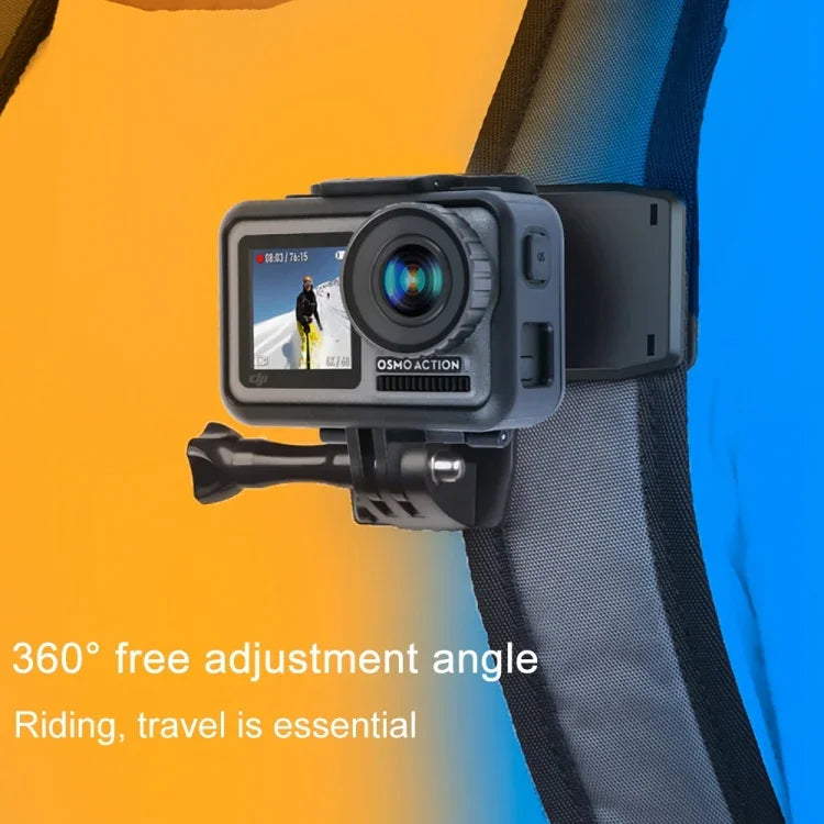 RUIGPRO 360 Degree Rotation Backpack Rec-Mounts Clip Clamp Mount with Screw for GoPro, Insta360, DJI and Other Action Cameras, 360 Degree Rotation Clip
