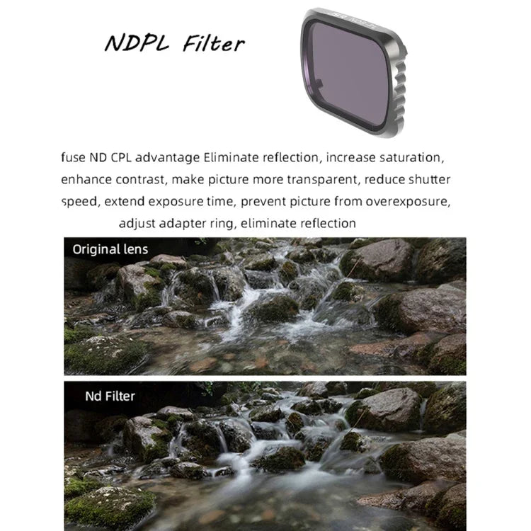 JSR KS ND8PL Lens Filter for DJI Air 2S, Aluminum Frame, ND8PL