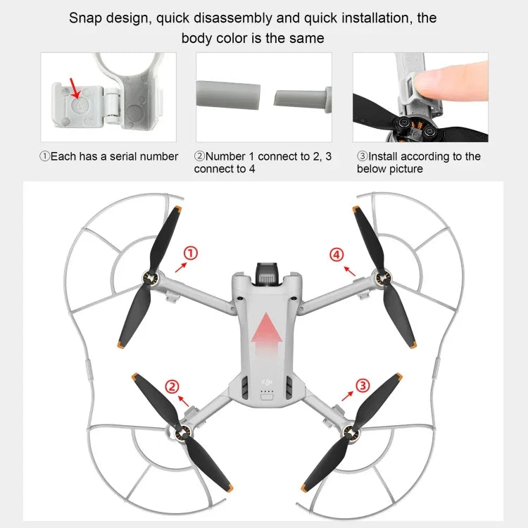 STARTRC Drone Propeller Protective Guard Anti-collision Ring for DJI Mini 3 Pro, For DJI Mini 3 Pro