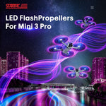 For DJI Mini 4 Pro / Mavic Mini 3 Pro STARTRC 2 Pairs Color LED Flash Lamp Low Noise Propellers, For DJI Mavic Mini 3 Pro
