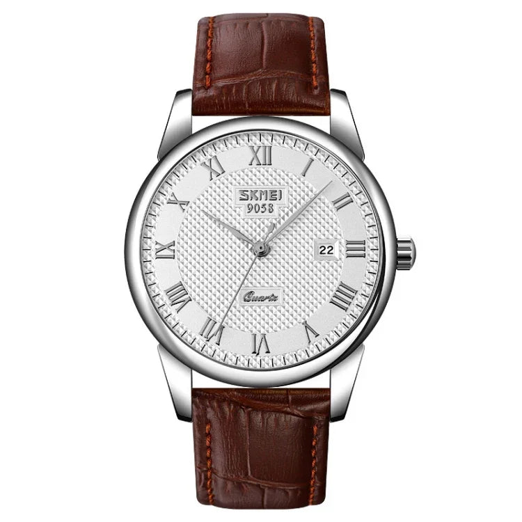 SKMEI 9058 Multifunctional Outdoor Fashion Waterproof Silver Shell Quartz Wrist Watch, EDA00092301A, EDA00092301B, EDA00092301C, EDA00092301D, EDA00092301E, EDA00092301F
