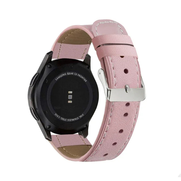 Round Tail Genuine Leather Replacement Strap Watchband, For Samsung Galaxy Watch 3 41mm, For Samsung Galaxy Watch 3 45mm, For Samsung Galaxy Watch 42mm, For Samsung Galaxy Watch 46mm