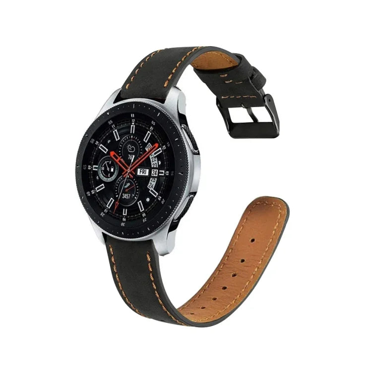 For Samsung Galaxy Watch Active / Active 2 40mm / Active 2 44mm Round Tail Genuine Leather Replacement Strap Watchband, For Samsung Galaxy Watch Active