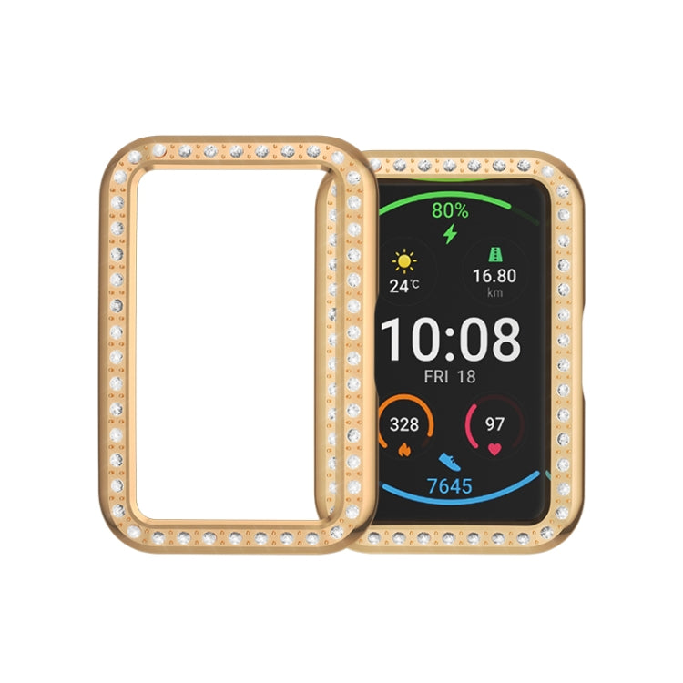 For Huawei Watch Fit Single Row Diamond PC Protective Case Cover