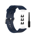 For Huawei Watch Fit Silicone Replacement Wrist Strap Watchband with Stainless Steel Buckle