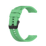 For Huawei Watch GT 2 42mm Silicone Replacement Wrist Strap Watchband, with Black Buckle, with Silver Buckle