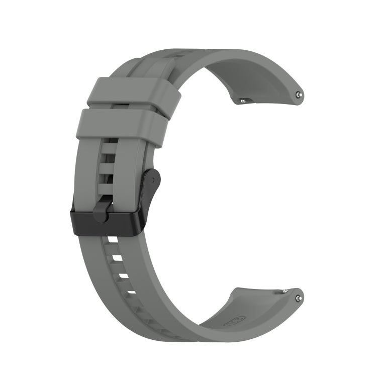 For Huawei Watch GT 2 42mm Silicone Replacement Wrist Strap Watchband, with Black Buckle, with Silver Buckle