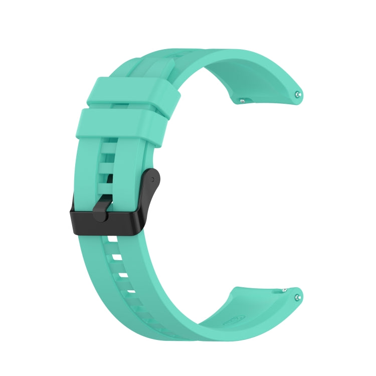 For Huawei Watch GT 2 42mm Silicone Replacement Wrist Strap Watchband, with Black Buckle, with Silver Buckle