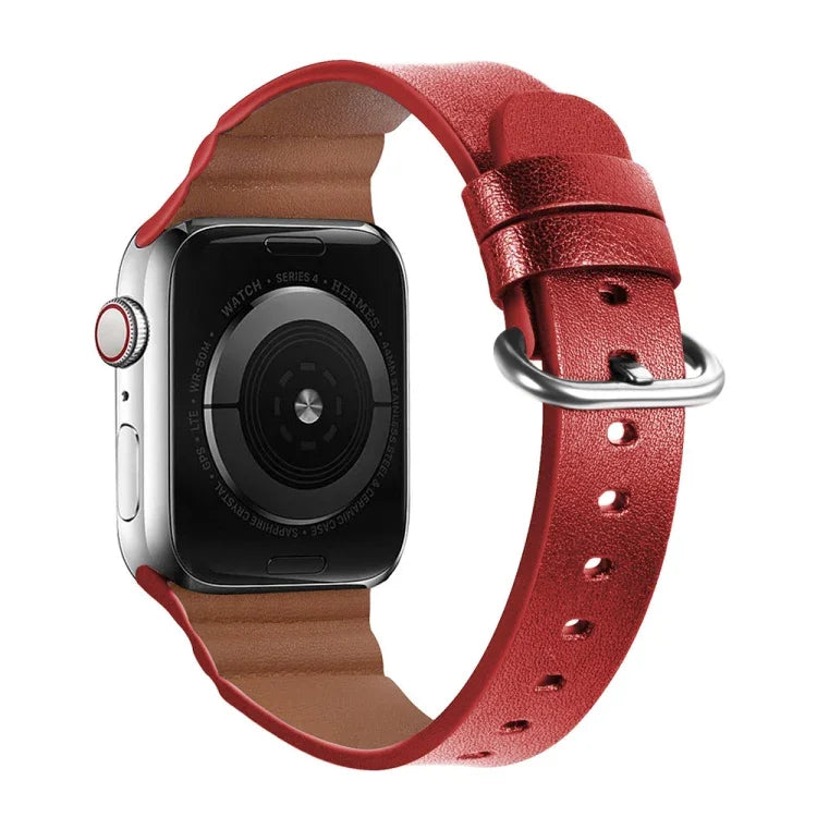 Replacement Genuine Leather Watchbands, For Apple Watch Series 7 45mm / 6 & SE & 5 & 4 44mm / 3 & 2 & 1 42mm, For Apple Watch Series 7 41mm / 6 & SE & 5 & 4 40mm / 3 & 2 & 1 38mm