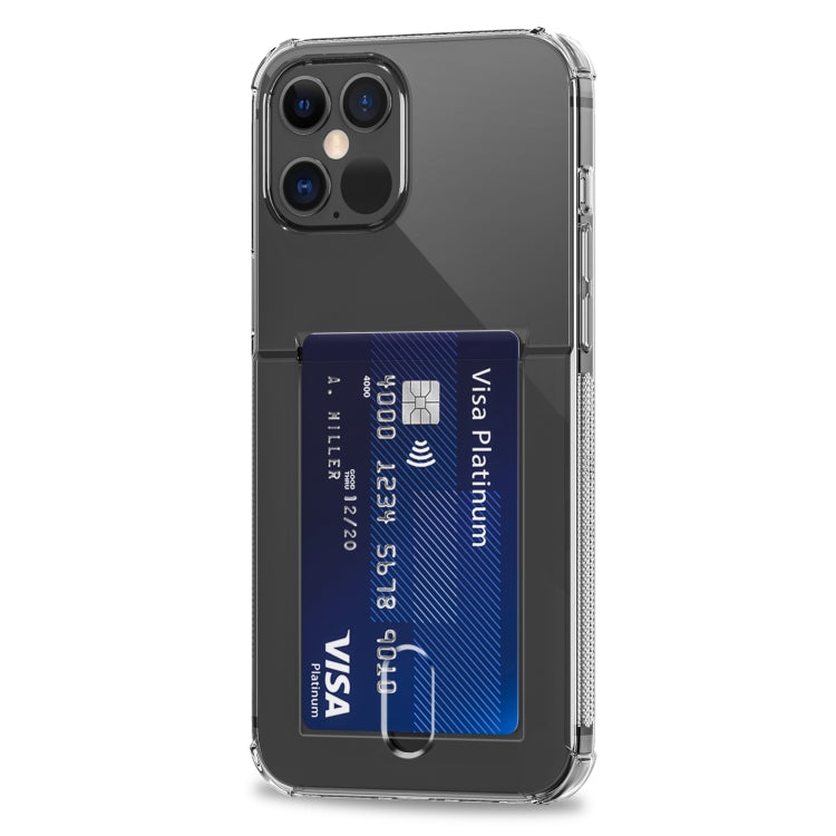 TPU Transparent Protective Case with Card Slots, For iPhone 12, For iPhone 12 Mini, For iPhone 12 Pro, For iPhone 12 Pro Max