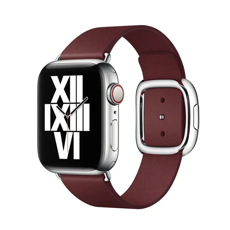 Modern Style Leather Watch Band For Apple Watch 49mm / 46mm / 45mm / 44mm / 42mm, For Apple Watch 49mm / 46mm / 45mm / 44mm / 42mm, For Apple Watch Ultra 49mm / Series 8&7 45mm / SE 2&6&SE&5&4 44mm / 3&2&1 42mm