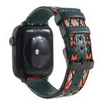 Ethnic Leather Watchband For Apple Watch Series 6 & SE & 5 & 4 40mm / 3 & 2 & 1 38mm, For Apple Watch Series 7 41mm / 6 & SE & 5 & 4 40mm / 3 & 2 & 1 38mm