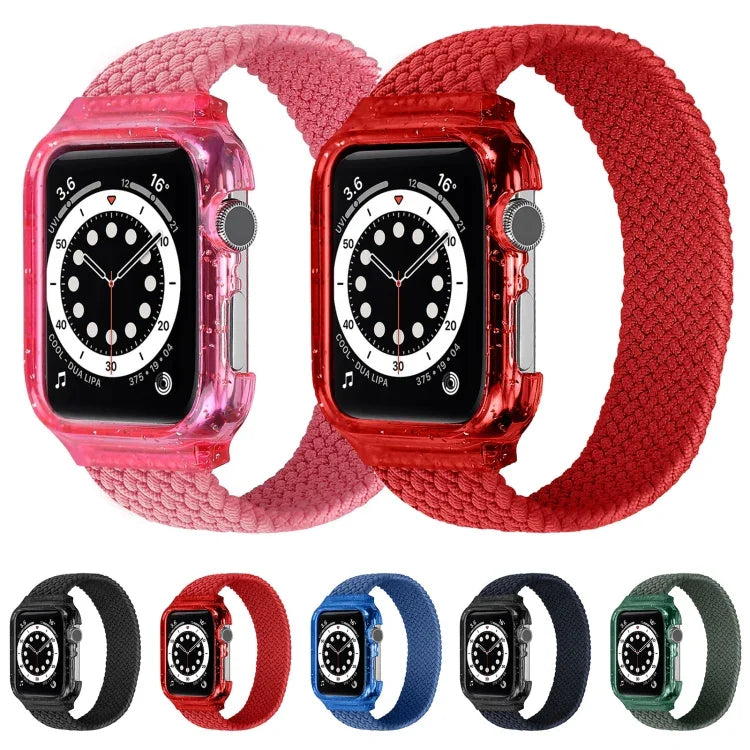 Weave Replacement Wrist Strap Watchbands with Frame For Apple Watch Series 6 & SE & 5 & 4 44mm / 3 & 2 & 1 42mm, 128mm, 135mm, 140mm, 145mm, 150mm, 155mm, 160mm, 165mm