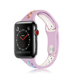 Rainbow Silicone Watchband For Apple Watch Series 6 & SE & 5 & 4 40mm / 3 & 2 & 1 38mm, For Apple Watch Series 7 41mm / 6 & SE & 5 & 4 40mm / 3 & 2 & 1 38mm, For Apple Watch Series 8&7 41mm / SE 2&6&SE&5&4 40mm / 3&2&1 38mm