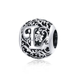 S925 Sterling Silver Mori Series Hollow Letters Beads DIY Bracelet Necklace Accessories