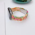 Wooden Bead Woven Watchband For Apple Watch Series 6 & SE & 5 & 4 40mm / 3 & 2 & 1 38mm, For Apple Watch Series 7 41mm / 6 & SE & 5 & 4 40mm / 3 & 2 & 1 38mm, For Apple Watch Series 8&7 41mm / SE 2&6&SE&5&4 40mm / 3&2&1 38mm