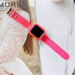 Candy Color Transparent TPU Watchband For Apple Watch Series 6 & SE & 5 & 4 40mm, For Apple Watch Series 7  41mm / & 6 & SE & 5 & 4 40mm