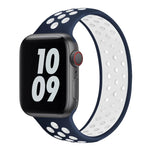 Elastic Silicone Watchband For Apple Watch Series 6 & SE & 5 & 4 40mm / 3 & 2 & 1 38mm, Length: 160mm, 160mm (White Black), 160mm (Black), 160mm (Black Yellow), 160mm (Black Grey), 160mm (Red Black), 160mm (Black White), 160mm (Black Red)              ...