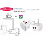 20W PD + QC 3.0 Dual Ports Travel Charger Power Adapter,, US Plug, EU Plug, UK Plug