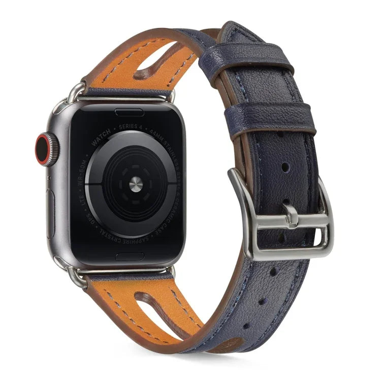 Top-grain Leather Watchband For Apple Watch Series 6 & SE & 5 & 4 44mm / 3 & 2 & 1 42mm