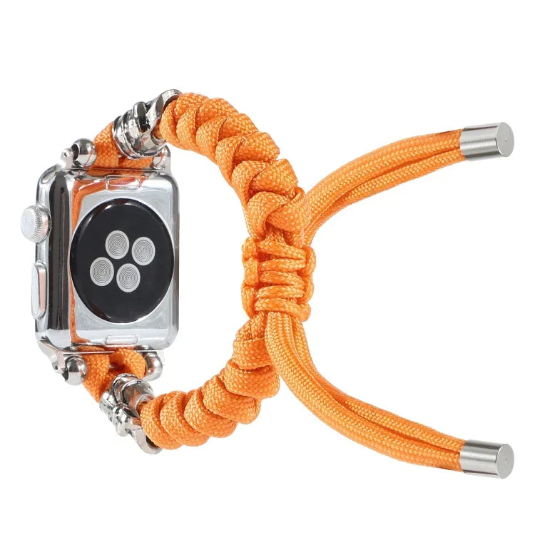 Skull Umbrella Cord Braided Watch Strap, For Apple Watch Ultra 49mm / Series 8&7 45mm / SE 2&6&SE&5&4 44mm / 3&2&1 42mm, For Apple Watch Series 8&7 41mm / SE 2&6&SE&5&4 40mm / 3&2&1 38mm                                                                  ...