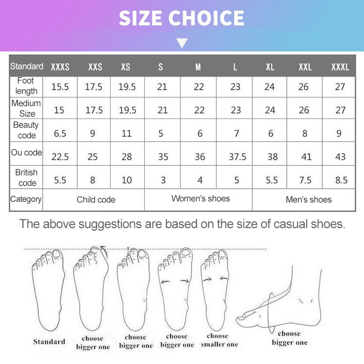 Non-slip Plastic Grain Texture Thick Cloth Sole Solid Color Diving Shoes and Socks, One Pair, XXXS, XXS, XS, S, M, L, XL, XXL, XXXL