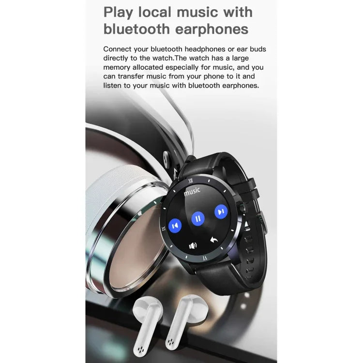 MX12 1.3 inch IPS Color Screen IP68 Waterproof Smart Watch, Support Bluetooth Call / Sleep Monitoring / Heart Rate Monitoring, Steel Strap
