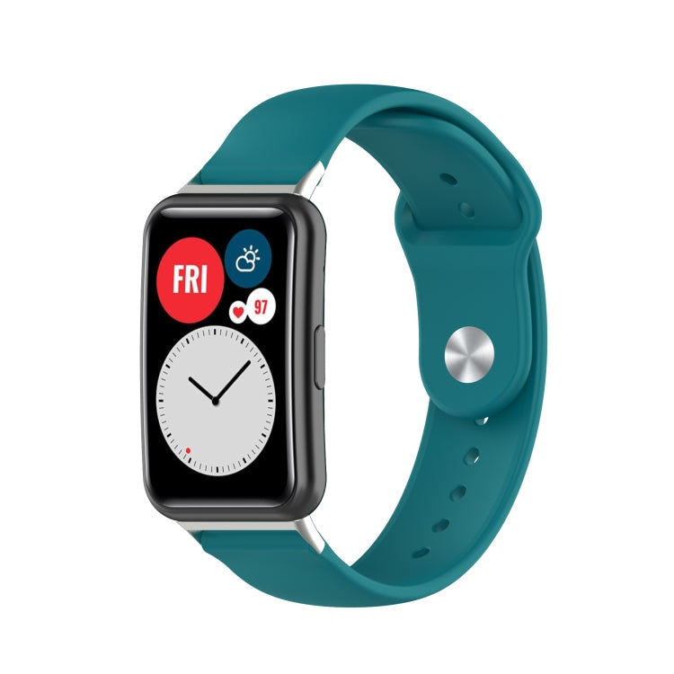 For Huawei Watch Fit 18mm Back Buckle Style Silicone Solid Color Replacement Strap Watchband, EDA001311001A, EDA001311001B, EDA001311001C, EDA001311001D, EDA001311001E, EDA001311001F, EDA001311001G, EDA001311001H, EDA001311001I, EDA001311001J