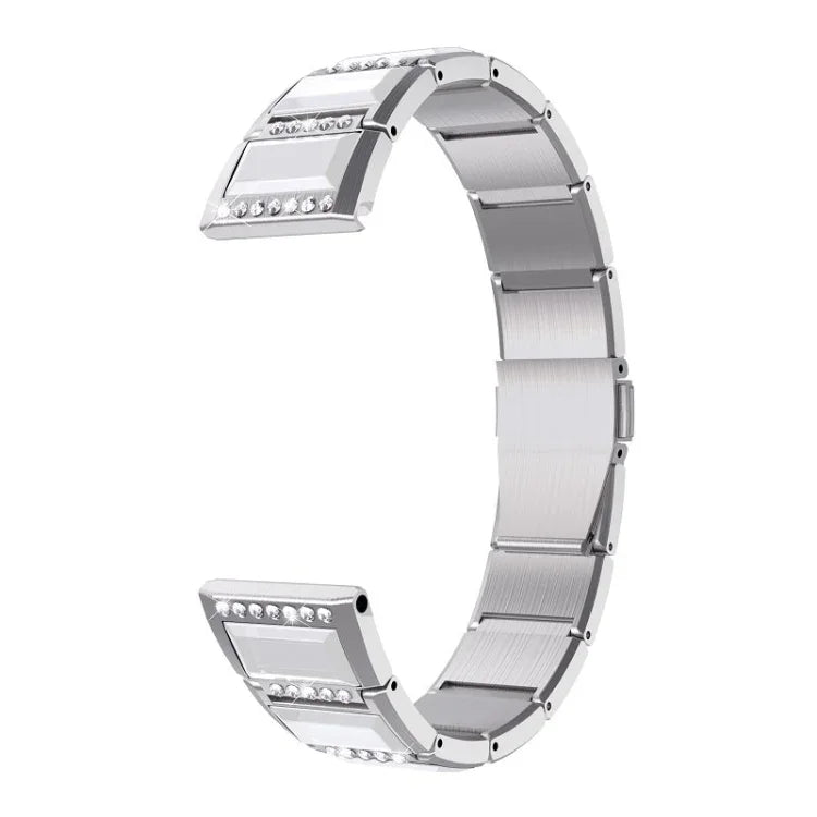 Stainless Steel Diamond Encrusted Replacement Watchbands, For Samsung Galaxy Watch 42mm, For Samsung Galaxy Watch 46mm, For Samsung Galaxy Watch 3 45mm, For Samsung Galaxy Watch Active2 44mm / Watch Active2 40mm / Watch Active                          ...