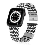 Braided + Stainless Steel Replacement Watchbands For Apple Watch Series 6 & SE & 5 & 4 40mm / 3 & 2 & 1 38mm, For Apple Watch Series 7 41mm / 6 & SE & 5 & 4 40mm, For Apple Watch Series 8&7 41mm / SE 2&6&SE&5&4 40mm / 3&2&1 38mm                        ...