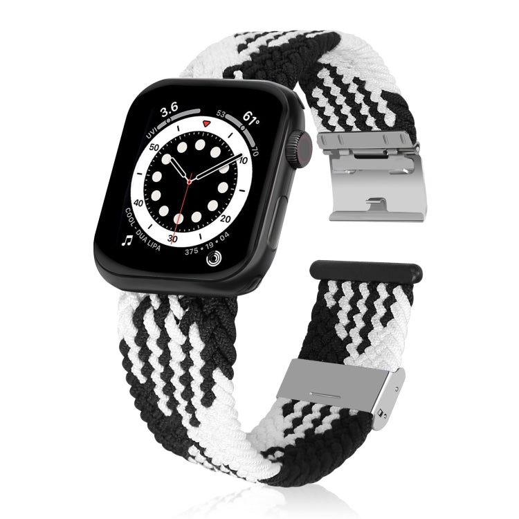 Braided + Stainless Steel Replacement Watchbands For Apple Watch Series 6 & SE & 5 & 4 40mm / 3 & 2 & 1 38mm, For Apple Watch Series 7 41mm / 6 & SE & 5 & 4 40mm, For Apple Watch Series 8&7 41mm / SE 2&6&SE&5&4 40mm / 3&2&1 38mm                        ...