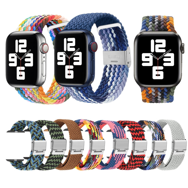 Braided + Stainless Steel Replacement Watchbands For Apple Watch Series 6 & SE & 5 & 4 40mm / 3 & 2 & 1 38mm, For Apple Watch Series 7 41mm / 6 & SE & 5 & 4 40mm, For Apple Watch Series 8&7 41mm / SE 2&6&SE&5&4 40mm / 3&2&1 38mm                        ...